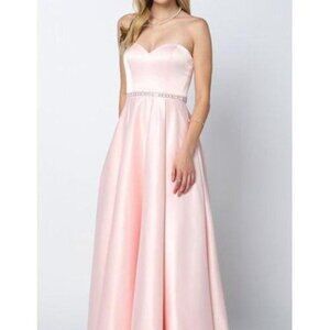 Strapless A-Line Shape Evening Dress JT688